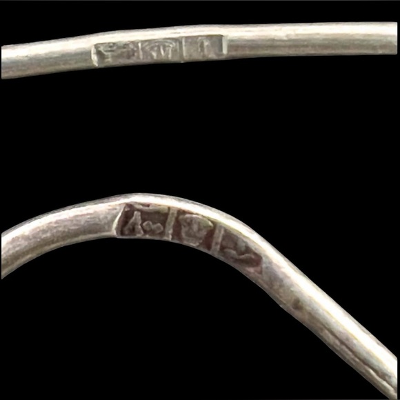 Egyptian Revival Stars Crescent Moon 800 Silver Necklace And Earrings 62.9g - Picture 7 of 8